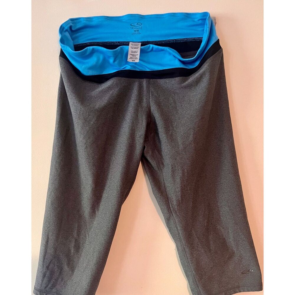 Champion Workout Pants Womens Medium Blue Black